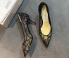 Женские текстильные туфли Jimmy Choo черные кружевные каблук 7,5 см 2026