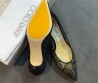 Женские текстильные туфли Jimmy Choo черные кружевные каблук 7,5 см 2026