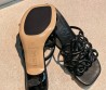 Женские кожаные мюли Loewe черные каблук 5 см 2026