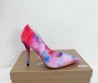 Женские кожаные туфли с камушками Christian Louboutin розовые с голубым каблук 10 см 2026