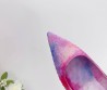 Женские кожаные туфли с камушками Christian Louboutin розовые с голубым каблук 10 см 2026