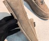 Женские замшевые лоферы с мехом Chanel бежевые 2026