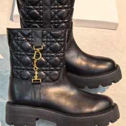 Женские кожаные ботинки Christian Dior Diorly черные 2026