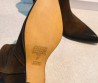 Женские замшевые сапоги казаки Maison Margiela коричневые на танкетке высота 6,5 см 2026
