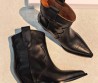 Женские кожаные сапоги казаки Maison Margiela черные на танкетке высота 6,5 см 2026