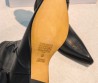 Женские кожаные сапоги казаки Maison Margiela черные на танкетке высота 6,5 см 2026
