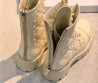 Женские кожаные ботинки на шнуровке Christian Dior молочные 2026