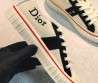 Женские текстильные кеды Christian Dior белые с черными вставками 2026
