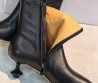 Женские кожаные ботильоны Loewe черные каблук 5,5 см 2026