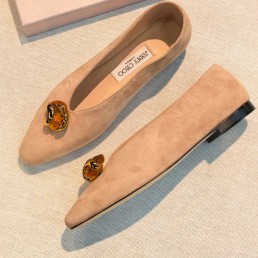 Женские замшевые балетки Jimmy Choo Margot бежевые 2026