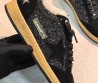 Женские замшевые кроссовки Golden Goose черные с мехом 2026