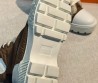 Женские текстильные ботинки Hermes с мехом коричневые с белым кожаным носом 2026