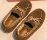 Женские меховые мокасины Miu Miu коричневые 2026
