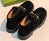 Женские замшевые ботильоны Gucci Horsebit черные 2026