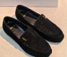 Женские замшевые лоферы Saint Laurent черные 2026