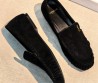 Женские замшевые лоферы Saint Laurent черные 2026