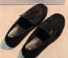 Женские замшевые лоферы Saint Laurent черные 2026