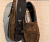 Женские замшевые лоферы Saint Laurent коричневые 2026