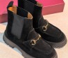 Женские замшевые ботинки челси Gucci черные 2026