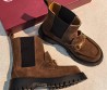 Женские замшевые ботинки челси Gucci коричневые 2026