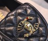 Женские кожаные лоферы Chanel черные с золотым логотипом 2026