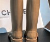Женские резиновые сапоги Chanel бежевые 2026
