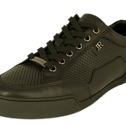 Мужские осенние кожаные кроссовки Richmond черные