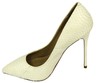 Женские белые кожаные туфли Christian Louboutin Pigalle
