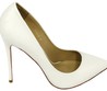 Женские кожаные белые туфли Christian Louboutin Pigalle White