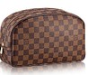 Мужской кожаный дорожный несессер Louis Vuitton Damier Brown