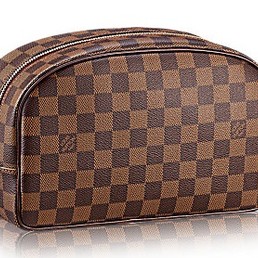 Мужской кожаный дорожный несессер Louis Vuitton Damier Brown