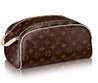 Кожаная дорожная косметичка Louis Vuitton Monogram Brown