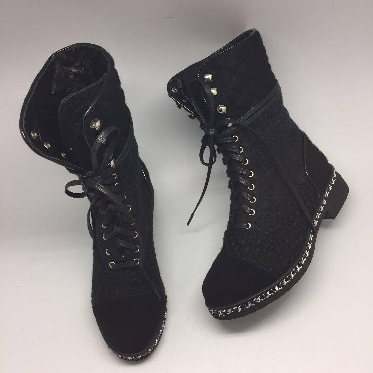 Ботинки высокие Chanel High Black