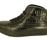 Высокие кожаные ботинки Philipp Plein черные