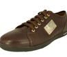 Мужские летние кожаные кроссовки Dolce&Gabbana коричневые