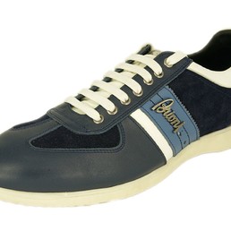 Мужские кожаные летние кроссовки Brioni синие