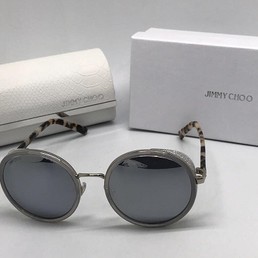 Женские солнцезащитные очки Jimmy Choo со стразами леопард