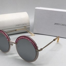 Женские солнцезащитные очки Jimmy Choo со стразами бордовые