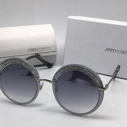 Женские солнцезащитные очки Jimmy Choo со стразами серые