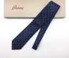 Мужской галстук Brioni темно-синий с узороми 150 см