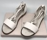 Женские кожаные белые сандалии Brunello Cucinelli