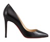 Женские кожаные туфли Christian Louboutin Pigalle на высоком каблуке черные