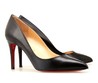 Женские кожаные туфли Christian Louboutin Pigalle на высоком каблуке черные