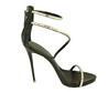 Женские босоножки Giuseppe Zanotti черные с камнями