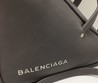 Женская кожаная треугольная сумка Balenciaga серая