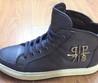 Высокие кожаные кроссовки Philipp Plein синие