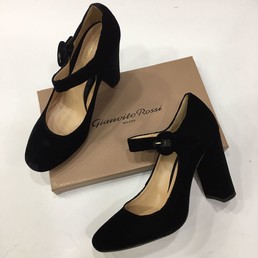 Женские бархатные туфли Gianvito Rossi черные