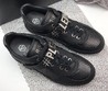 Мужские кроссовки с липучкой из кожи питона Philipp Plein черные