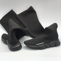 Женские кроссовки-чулки (ботфорты) Balenciaga черные