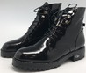 Женские осенние лаковые кожаные ботинки Christian Dior черные